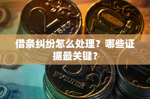 北京借条纠纷怎么处理？哪些证据最关键？