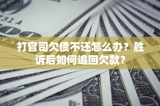 北京打官司欠债不还怎么办？胜诉后如何追回欠款？