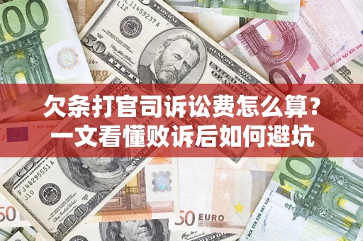 北京欠条打官司诉讼费怎么算？一文看懂败诉后如何避坑