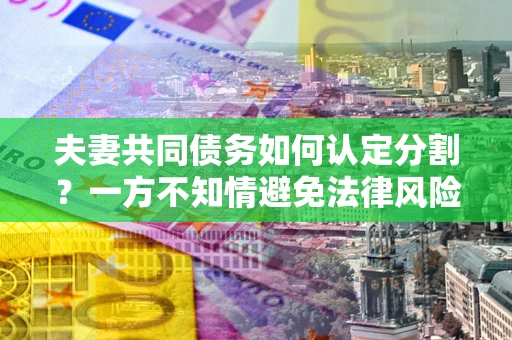 北京夫妻共同债务如何认定分割？一方不知情避免法律风险必看！